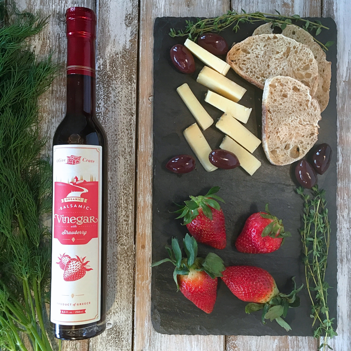 Organic Strawberry Balsamic Vinegar | Greek Agiorgitiko (St. George's)