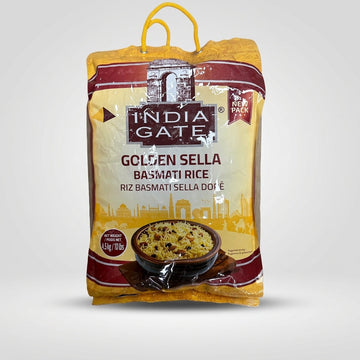 India Gate Golden Sella Basmati Rice 10 lbs - Premium Aged Long Grain