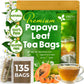 Premium Papaya Leaf Tea Bags, Made with Natural Material Tea Bags. No Sugar, No Caffeine, No Gluten, Vegan.