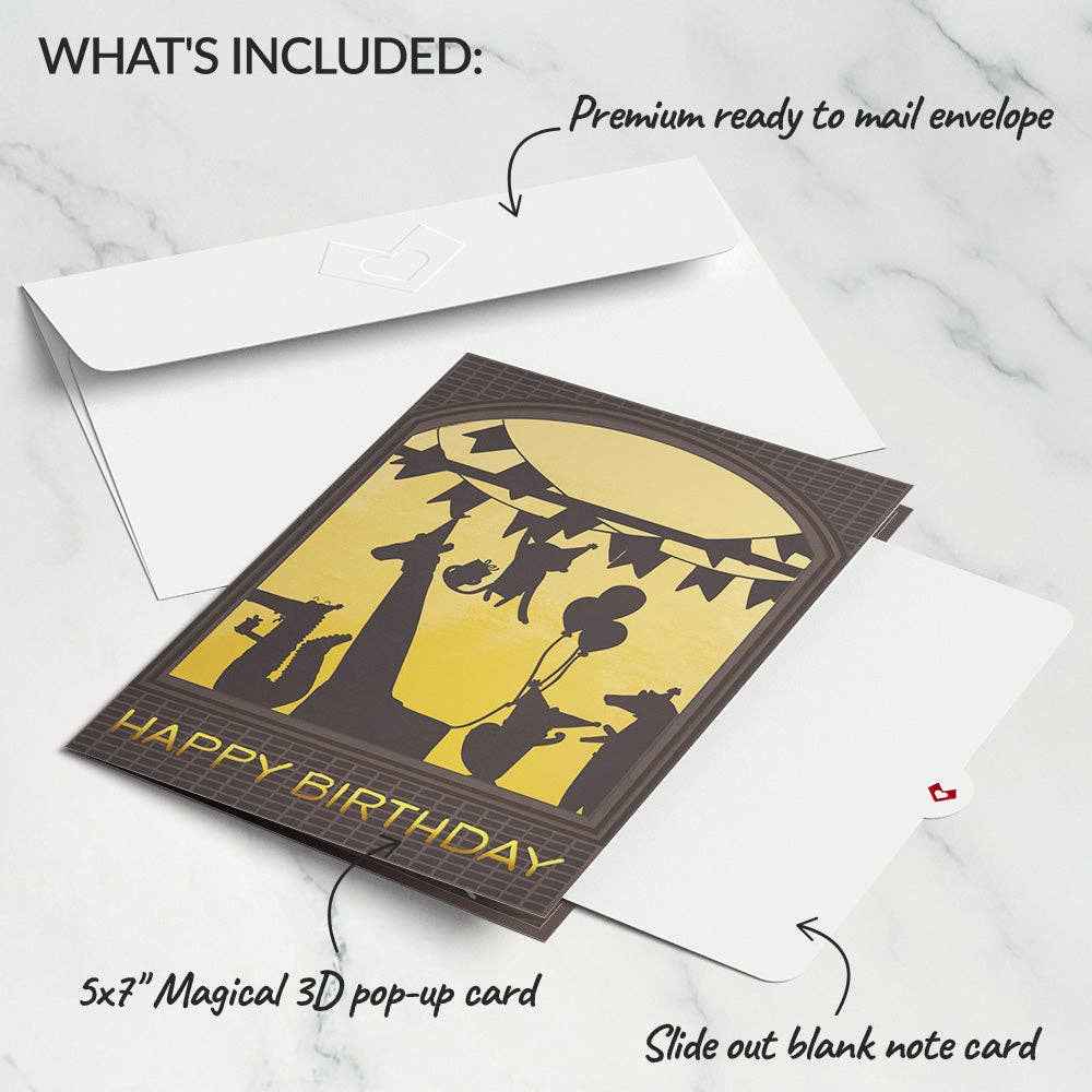 5x7" Party Animals Birthday Pop-Up Card