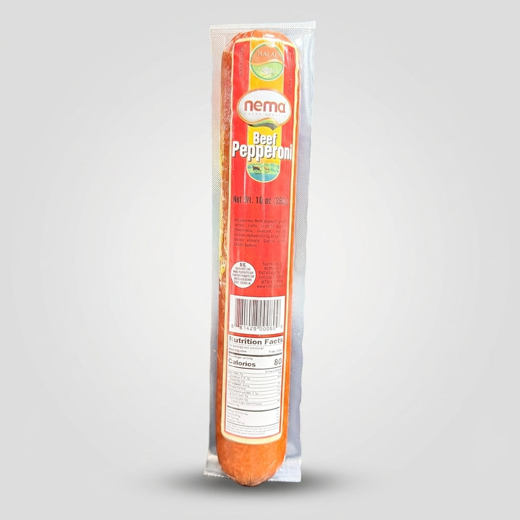 Nema Beef Pepperoni 16 oz - Halal Certified Premium Meat Snack