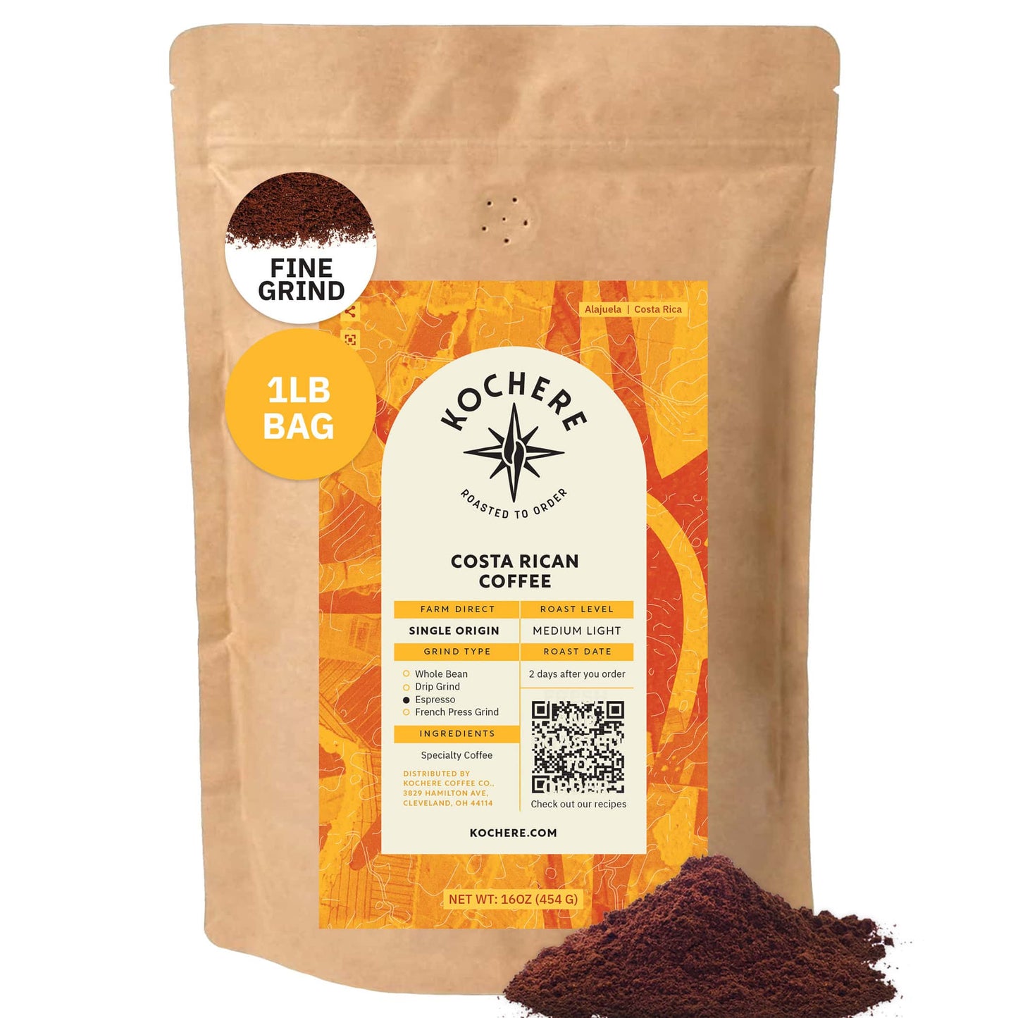 Kochere Coffee Costa Rican Alajuela Medium Roast - Sweet Apple, Raisin Notes