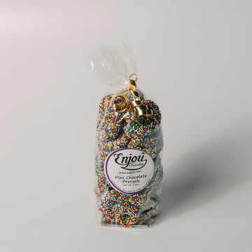 Mini Pretzels with Nonpareil Seeds