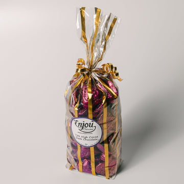 One Pound of 72% High Cocoa Foiled Hearts