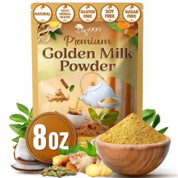 Premium Golden Milk Powder - Turmeric, Cinnamon, Ginger & Black Pepper – Natural Spice Blend for Lattes, Smoothies & Baking