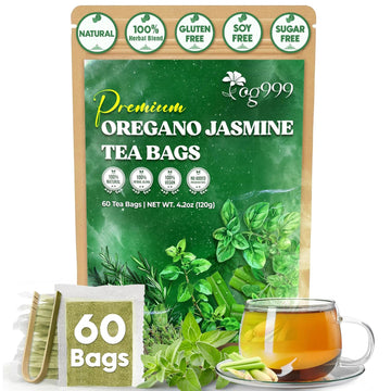 Premium Oregano Herbal Tea with Jasmine-Like Notes | Blend of Oregano, Thyme & Lemongrass