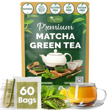 Premium Matcha Green Tea Bags | Blend of Sencha, Green Tea, Spearmint & Orange Slices