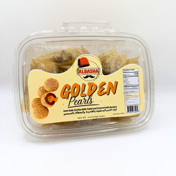 Golden Pearls Date Balls Stuffed With Tahini And Covered With Sesame - Authentic Middle Eastern Treat