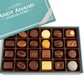 Andy Anand Sugar-Free Belgian Chocolate Truffles, 24 pc, 60% Cacao – Espresso, Hazelnut, Strawberry, Coconut, Cherry & Orange, Keto Gift