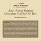 Andy Anand Belgian Chocolate Truffles Gift Box – Gourmet Bonbon Ganache Assortment (25 Pcs, 7.8 oz) Made with 60% Chocolate (Cocoa Butter)