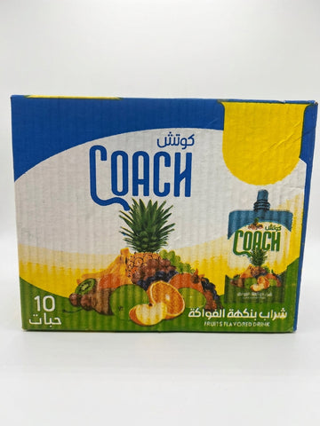 Coach Fruits Flavored Drink 10 Pack - Multi-Fruit Beverage Pouches