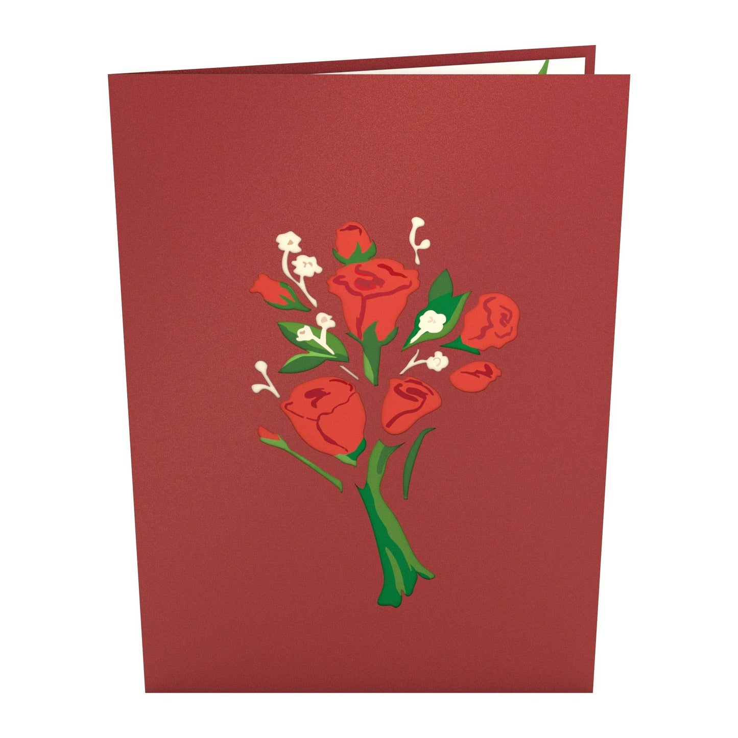 Red Rose Arrangement 5''x7'' Pop Up Card