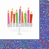 Playful Menorah Celebration Luncheon Napkins Tableware, Purple, Paper 6.5" x 6.5"16-Piece