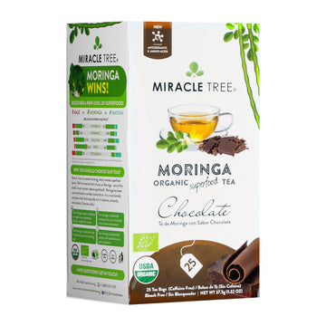 Organic Moringa Tea - Chocolate - Caffeine-Free Herbal Tea