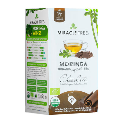 Organic Moringa Tea - Chocolate - Caffeine-Free Herbal Tea