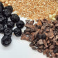 NEW Dark Chocolate Alegria Bites w/ Blueberries + Cacao Nibs