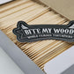 1000 Qty Double Point Birchwood Toothpicks In Cardboard Reusable Box BiteMyWood Brand