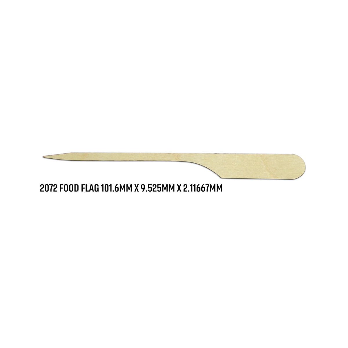 Flat Birchwood Food Stakes In Cardboard Reusable Box