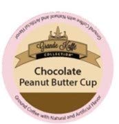 Grande Kaffe Chocolate Peanut Butter Cup Coffee Pods, Compatible with Keurig, 18 Count, Tan