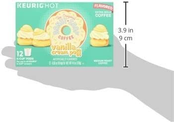 Keurig Donut Shop Coffee, Medium Roast, Vanilla Puff, 12 Count, Single Serve Pods