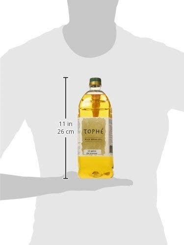 Rice Bran Oil | All Natural, Made From 100% Non-Gmo Rice | Rich In Vitamin E And Gamma-Oryzanol | Unfiltered, Non Winterized, No Trans Fat And Heart Healthy | 1/2 Gallon By Tophe
