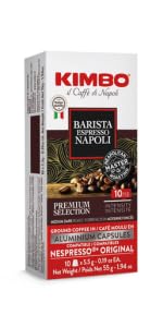 KIMBO Barista Napoli Espresso compact pieces, Nespresso Compatible, Medium Dark Roast, 100 Count
