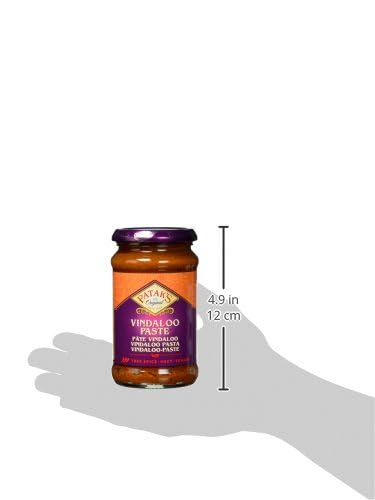 Pataks Vindaloo Spice Paste - Hot Indian Curry Base - Gluten-Free & Vegan - 10oz Jar