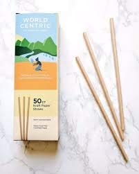 World Centric - Straws 8in Compst Kft Pepper - Case of 24 - 50 CT(D0102H79WSU.)