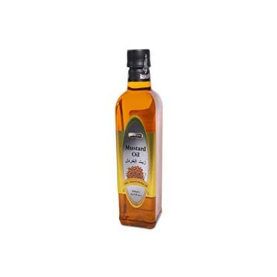 Hemani Mustard Seed Oil 500Ml Cold-Pressed Kachi Ghani , 100% Natural Essential Oil, Halal Certified Soothing Hair Care, Daily N