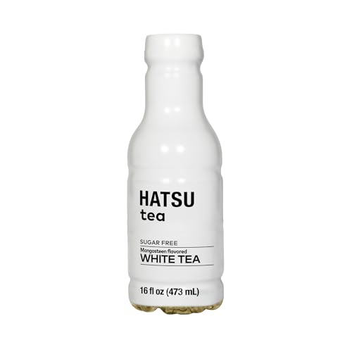 Hatsu Sugar-Free White Tea – Mangosteen Blossom Flavor | Low-Calorie Iced Tea | 16.9 Fl Oz Bottles (Pack Of 12)