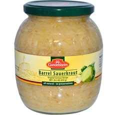 Gundelsheim Barrel Sauerkraut 28.5oz (3-pack) - Fermented Cabbage, 5.3 lbs Total Weight