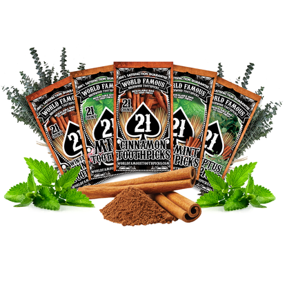 Flavored Birchwood Toothpicks Variety Pack, 21-Count Resealable Bags