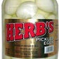 Herbs Pickled White Eggs Gallon Size Plastic Jar Packed In Vinegar