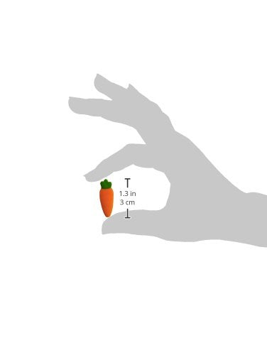 Lucks Dec-Ons Decorations Molded Sugar/Cup-Cake Topper, Medium Carrot, 1.25 Inch, 231 Count