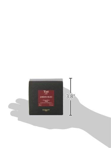 Dammann Freres Sachets, Jardin Bleu Tea Bags, Premium Gourmet French Black Tea, Blend Strawberry, Rhubarb Flavors, 25 Count (Single Pack)