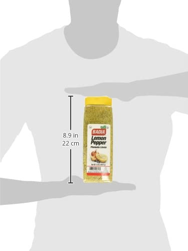 Badia Lemon Pepper, 24 Oz – Zesty Citrus & Black Pepper Blend For Seafood, Chicken, Meat, & Vegetables