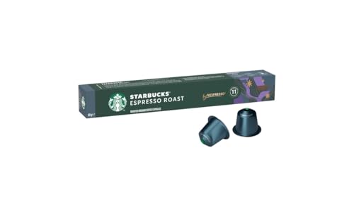 Starbucks Espresso Roast Coffee compact pieces, Dark Roast, 30 Pods, Caramelly Notes, 1 Count (Pack of 30)