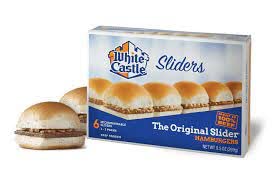 White Castle Hamburgers with Grilled Onions on Our Signature Bun - 13g of Protein Per Serving - Made with 100% Beef - Ready Set