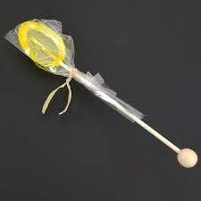 Melville Candy Soothing Honey Spoons For Tea - Individually Wrapped Real Honey Tea Spoons, (8 Count) (Lemon)