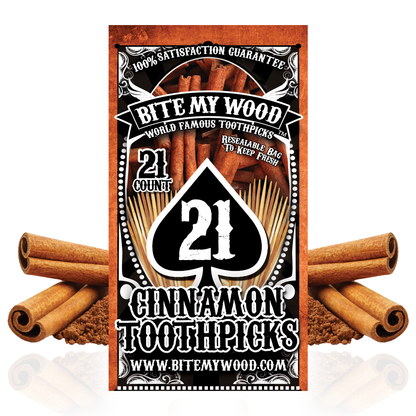 Flavored Birchwood Toothpicks Variety Pack, 21-Count Resealable Bags