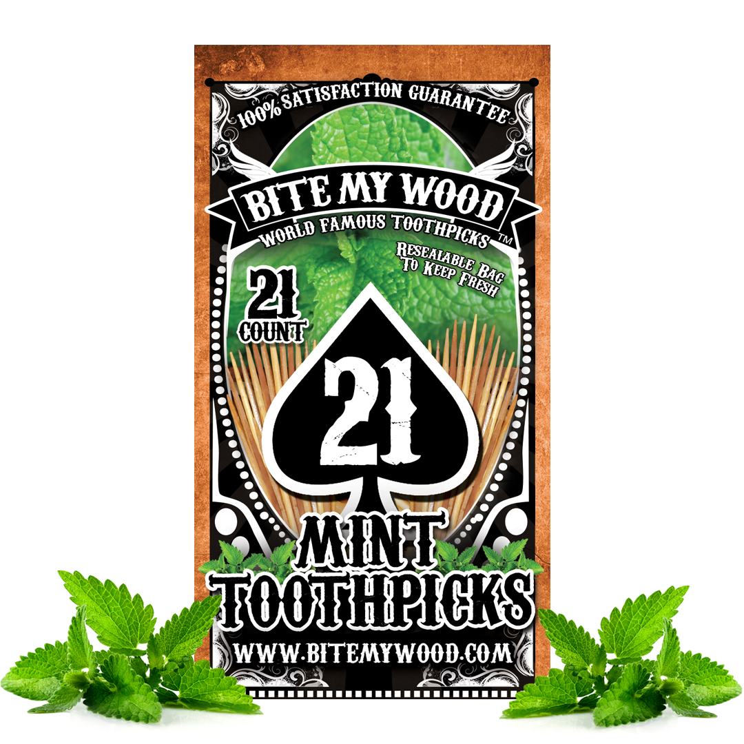 Flavored Birchwood Toothpicks Variety Pack, 21-Count Resealable Bags