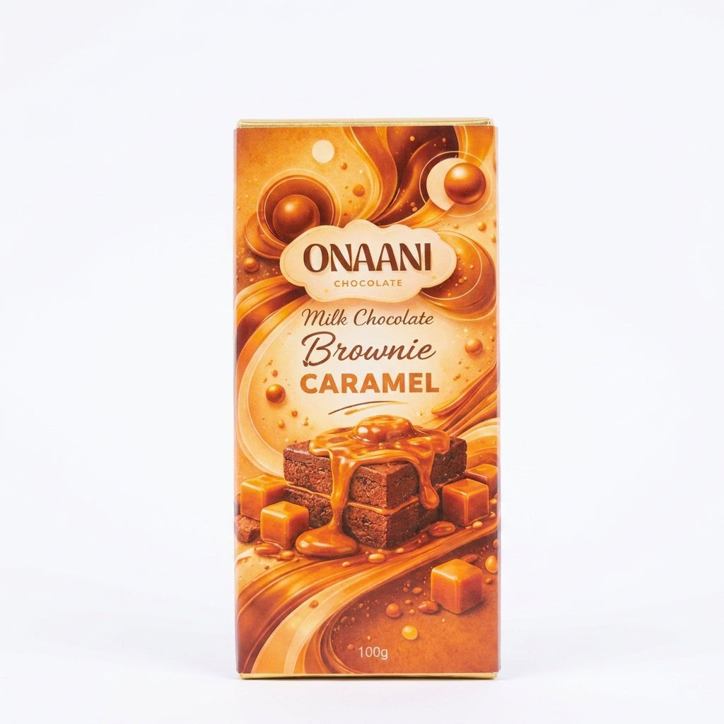 Onaani Milk Chocolate Brownie Caramel 100g - Premium Lebanese Treat