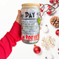 Christmas Grinch Glass Cup – 16oz Tumbler with Lid & Straw, Holiday Gift