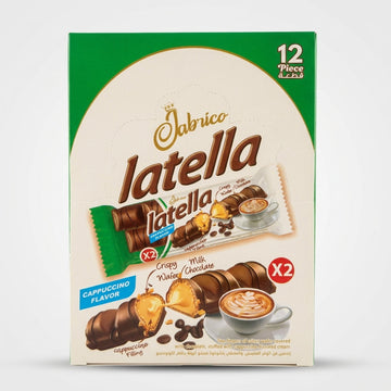 Jabrico Latella Chocolate Wafers 12 Piece - Cappuccino Flavor Mix
