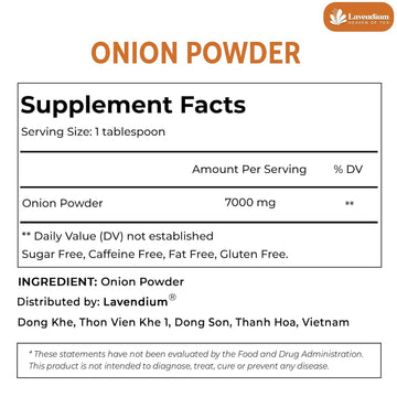 Premium Onion Powder, 100% Natural and Pure from Onion, Rich Flavor, Perfect for Cooking & Seasoning