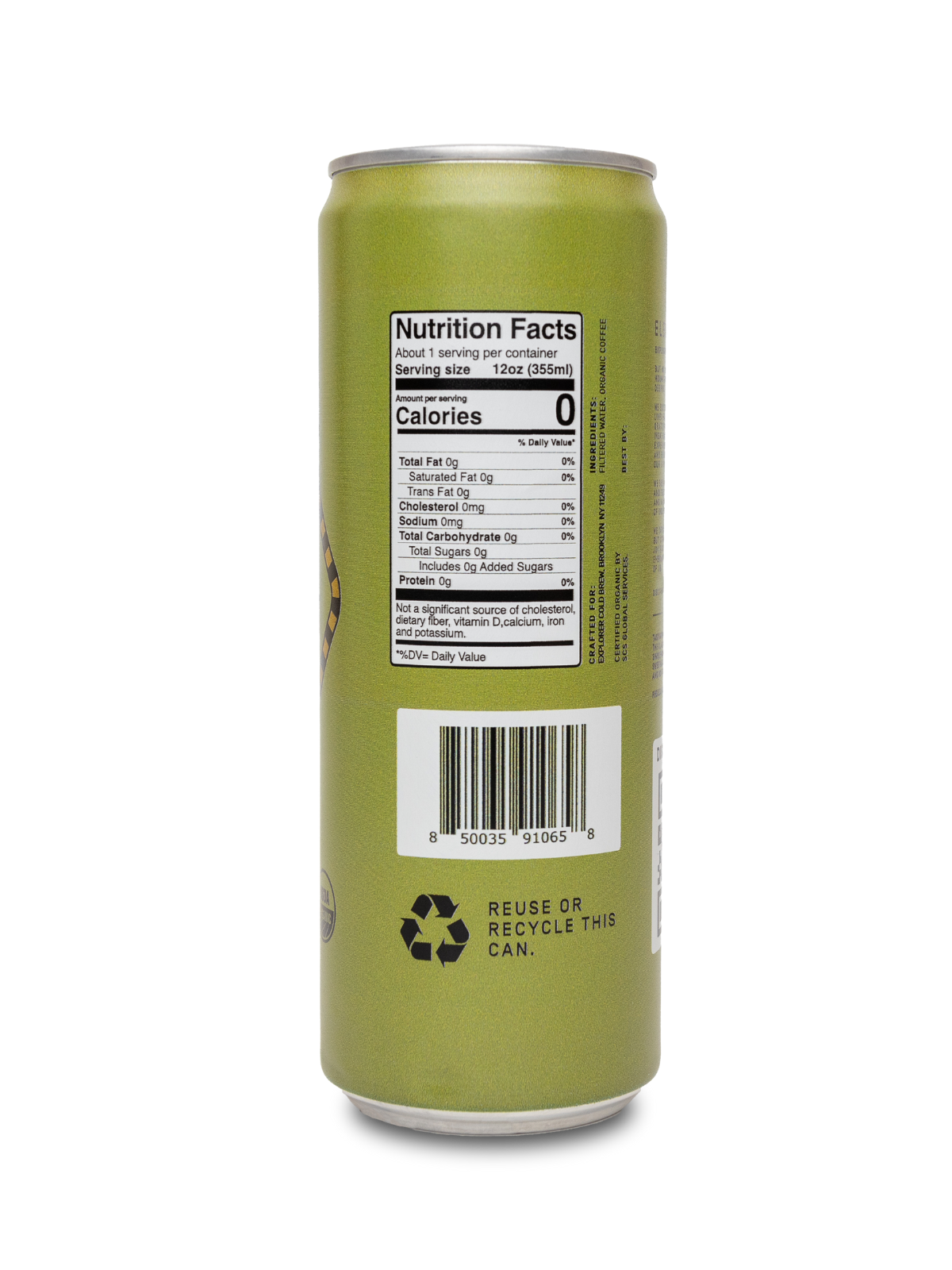 RTD Cold Brew Cans | Choose Your Caffeine Level | Unsweetened 12-Pack