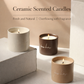 New Ceramic Mug Nordic Minimalist Style Premium Plant Essential Oil Scented Soy Wax Candle, Aromatherapy Scented Candle for Home Décor, Gift Decoration, Relaxing Ambience