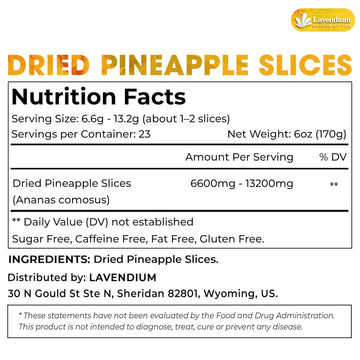 Dried Pineapple Slices 6oz – Premium Quality, Naturally Sweet & Tangy