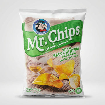 Mr. Chips Salt & Vinegar Potato Chips 100g - Authentic Middle Eastern Snack
