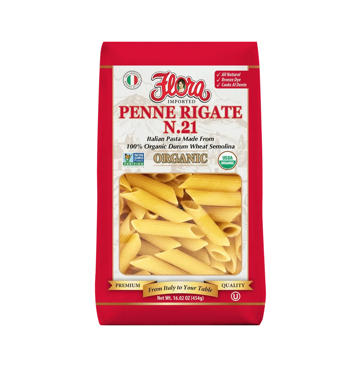 Penne Rigate Pasta No. 21 - Organic - 16.02 oz